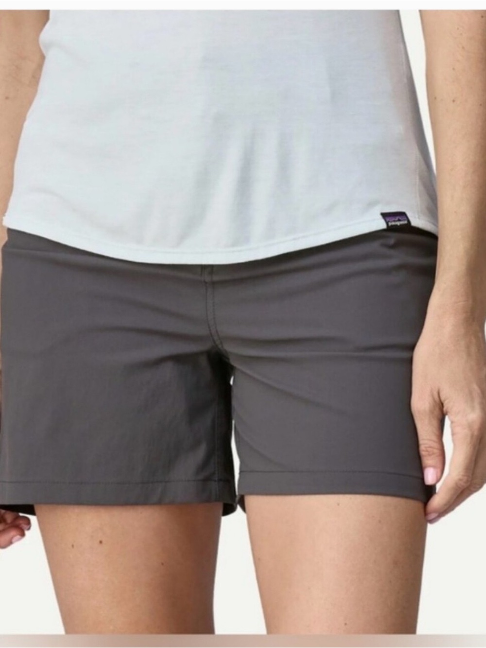 Patagonia Women's Flat-Front Gray Outdoor Shorts